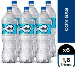 AGUA CON GAS VITAL - 6 UNI